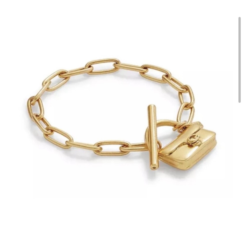 Coach Mini Handbag Charm Link Bracelet Tabby